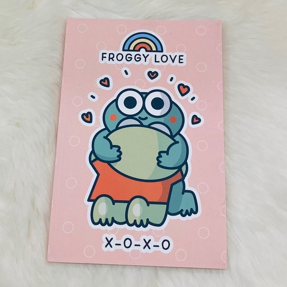 New Notebook / Journal. Froggy Love. Xoxo. Cute. - Picture 1 of 4